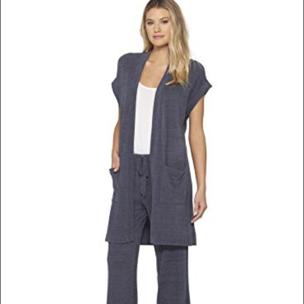 Barefoot Dreams CozyChic Ultra Light Sleeveless Long Cardigan